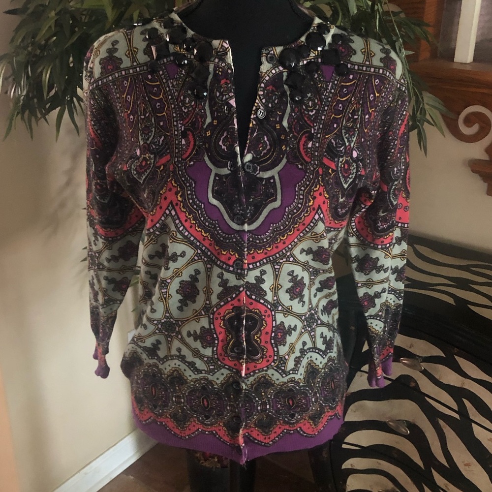 WD.NY beaded cardigan